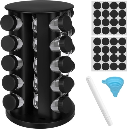 Juego de especieros RUHHY 20 uds con soporte giratorio 360°