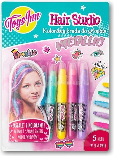 Tiza metálica para el cabello – set de 5 colores