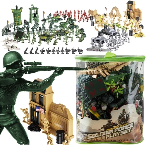 Base militar: set de soldaditos con accesorios (300 piezas)
