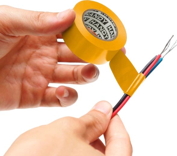 Cinta aislante de PVC amarilla 20 m