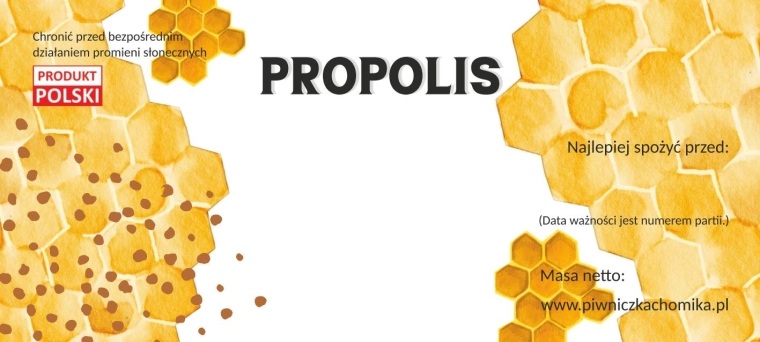 Juego de etiquetas para propóleo 116 × 50 mm, 100 uds.