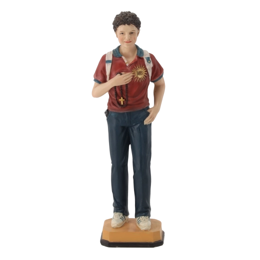 Figura de san Carlo Acutis de resina, 30 cm