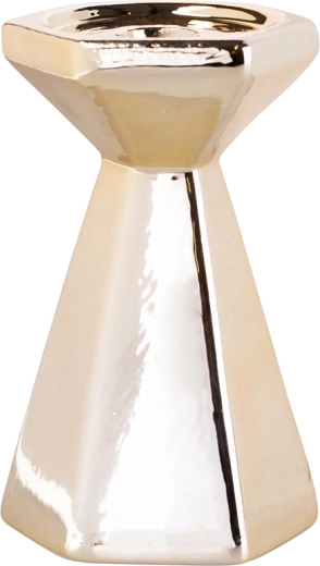 Candelabro cónico dorado 13 cm