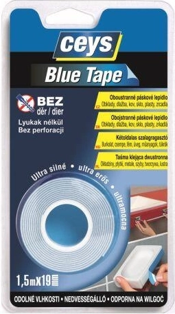 Cinta de montaje de doble cara BLUE CEYS 19 mm × 1,5 m