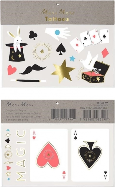 Set de tatuajes lavables Abrakadabra MERI MERI