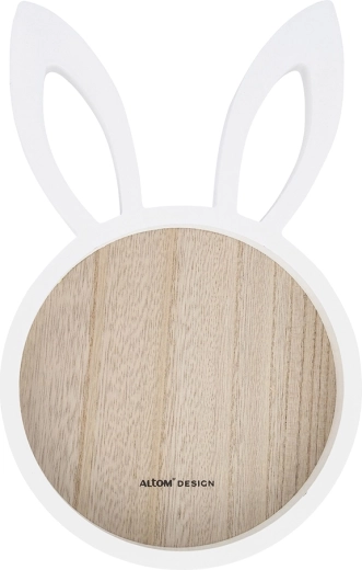 Bandeja decorativa de madera con asas 19 × 30 cm
