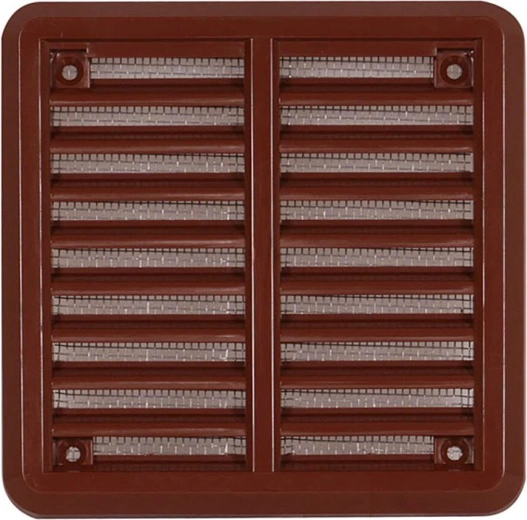 Rejilla de ventilación con malla, 100 × 100 mm, blanca
