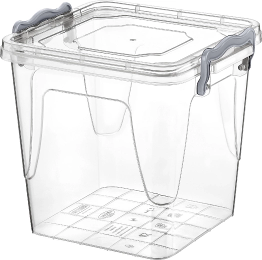 Caja de almacenamiento cuadrada Multi Box 1,8 l con cierre de clips