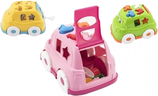 Coche insertador de plástico de colores para niños