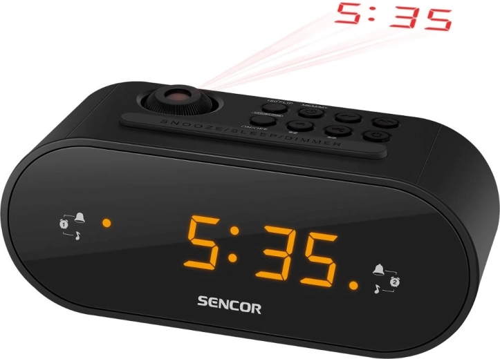 Radio despertador con proyección de la hora Sencor