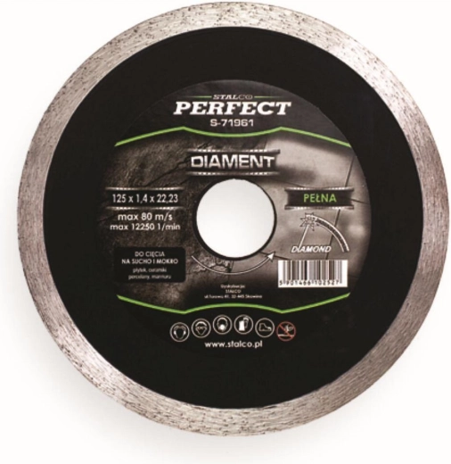 Disco diamantado 125 mm de borde continuo STALCO