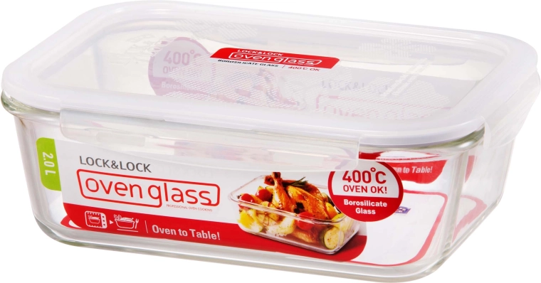 Recipiente para alimentos Lock 2 l de vidrio