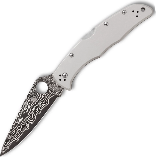 Spyderco Endura 4 cuchillo de bolsillo de titanio con hoja de damasco 9,7 cm