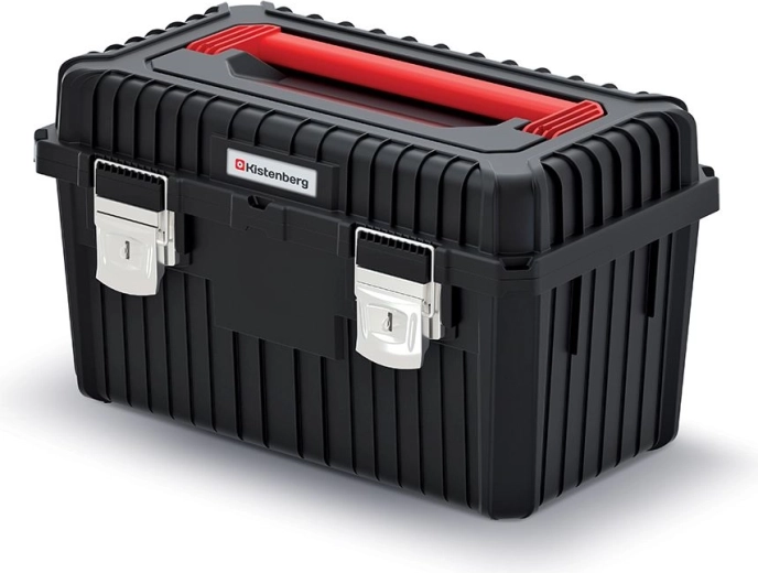 Maletín para herramientas HEAVY con cierres metálicos, 585 × 360 × 337 mm, negro
