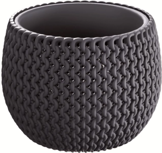 Maceta Splofy Bowl con inserto 18 cm – antracita