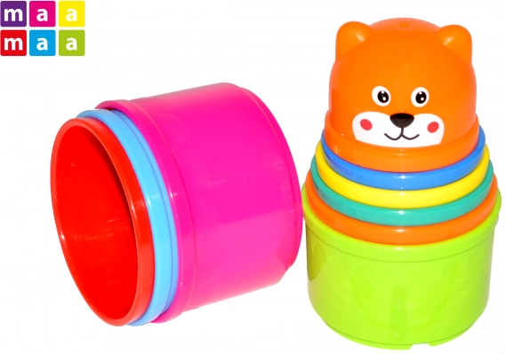 Torre apilable de vasitos, 9 piezas