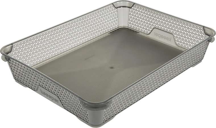 Cesta organizadora MIRKO A4 gris 36 × 26,5 × 7 cm