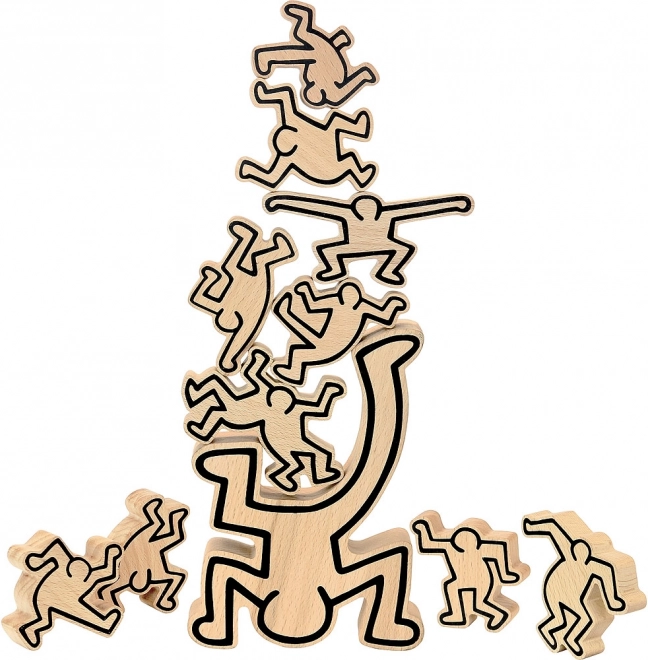 Vilac juego de equilibrio motriz de figuras – diseño KEITH HARING