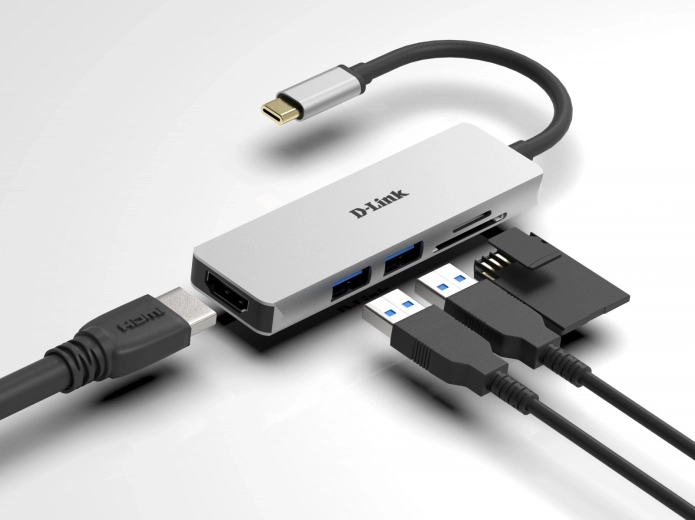 Hub USB-C D-Link con HDMI y lector SD/microSD