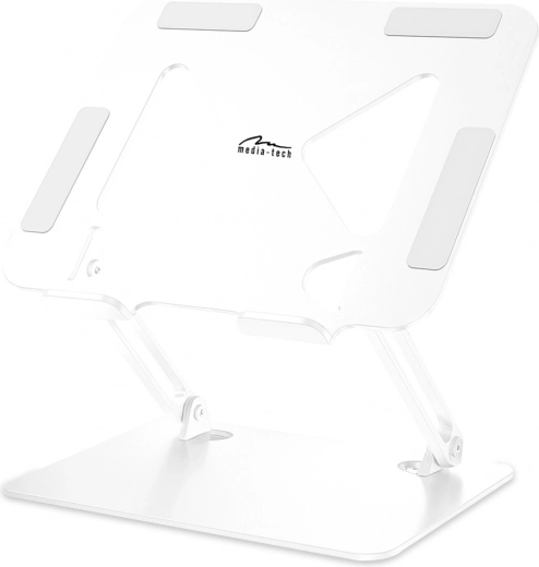 soporte ergonómico ajustable para portátil 10–17" blanco