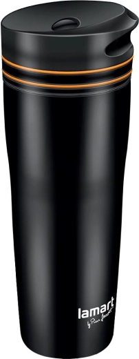Termo de viaje Lamart de 360 ml, negro/naranja