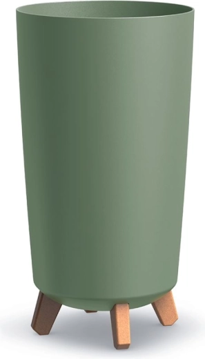 Macetero con patas Gracia Tubus Slim 23,9 cm – verde tierra