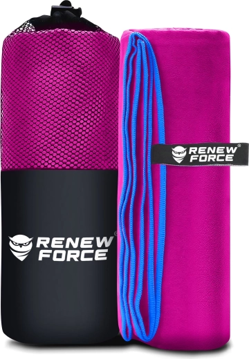 Toalla de secado rápido de microfibra XXL Renew Force rosa