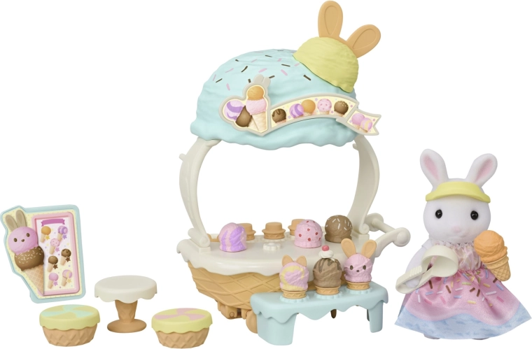 Sylvanian Families puesto de helados con figura