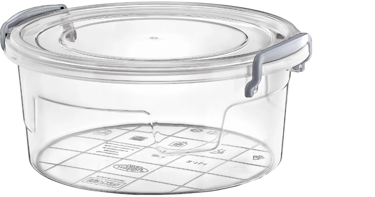 Caja redonda de plástico Multi Box 2,1 l