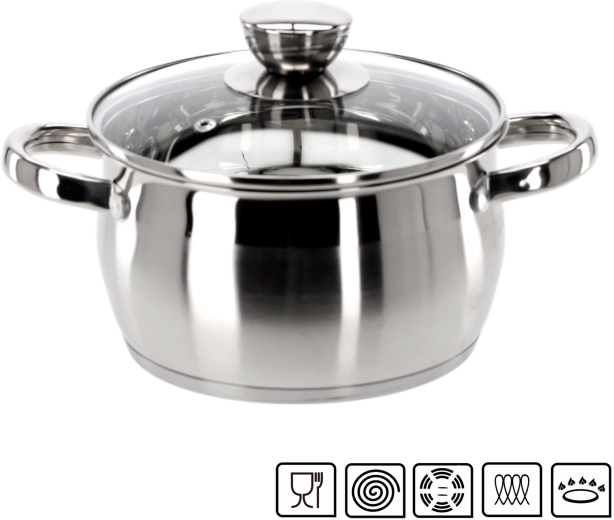 Olla de acero inoxidable con tapa Belly 2 l 18 cm