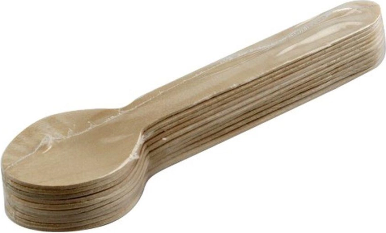 Cucharas de madera desechables 160 mm (10 uds)