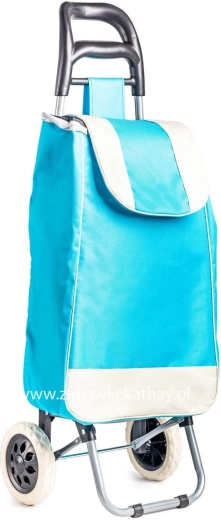 Bolsa de compra con ruedas azul claro - 1 unidad
