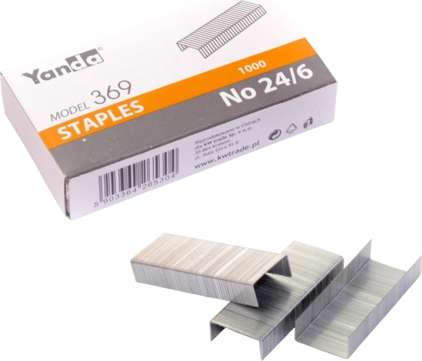 Grapas de oficina para grapadora 24/6 YANDA 1000 uds
