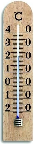 Termómetro interior de líquido TFA de madera de haya