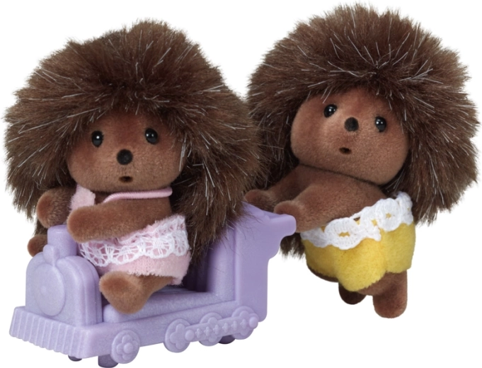 Sylvanian Families gemelos erizos con trenecito