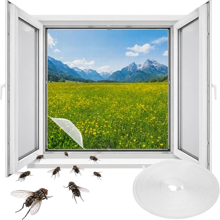 Mosquitera para ventana Repest 160 × 130 cm blanca con velcro autoadhesivo