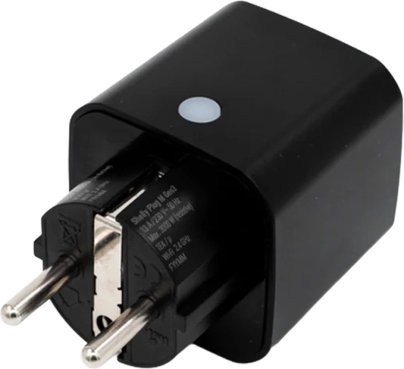 enchufe inteligente Shelly Plug M Gen3 Matter 13A, negro
