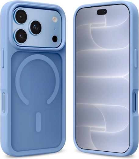 Funda Crong Hybrid Matte Magnetic MagSafe para iPhone 18 Pro Max / 17 Pro Max azul