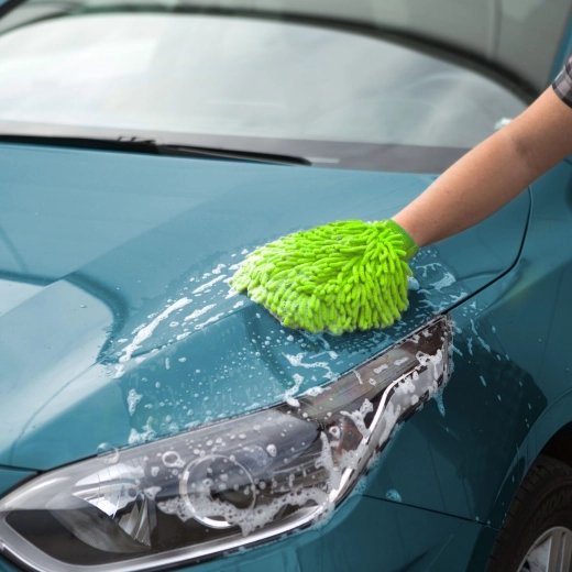 Guante de microfibra para lavar el coche