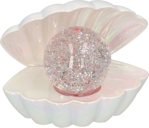 Lámpara decorativa blanca con perla brillante LED