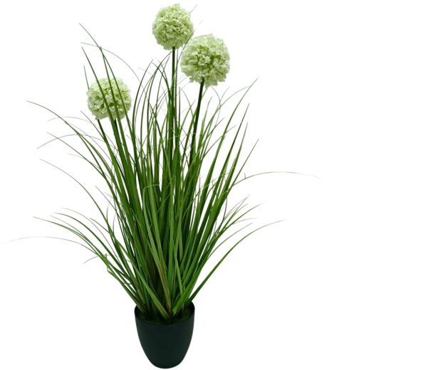 Ajo ornamental artificial en maceta, blanco, 70 cm Garden Line
