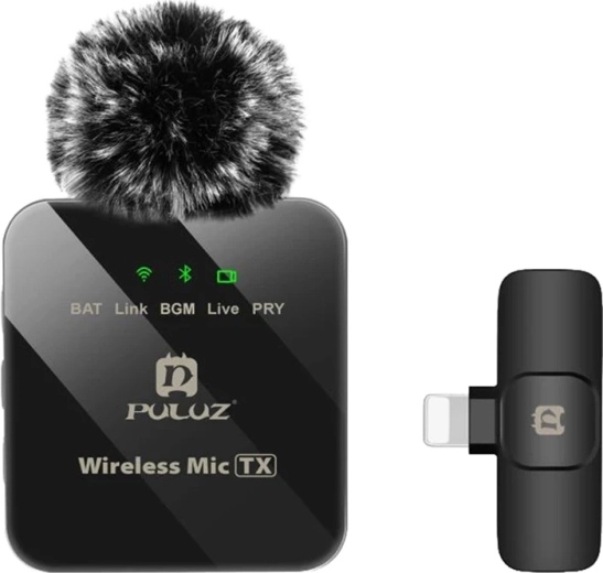 Micrófono de solapa inalámbrico Puluz para iPhone y iPad con conector Lightning (8 pines) - 1 pieza