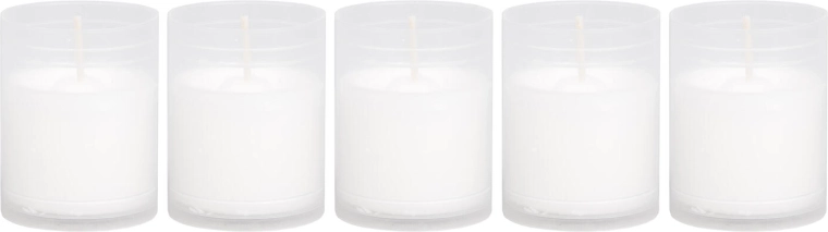 Vela de repuesto para cementerio blanca 5 cm (5 uds.)