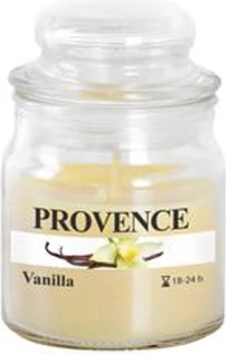 Vela en vaso de vidrio con tapa, vainilla, 70 g