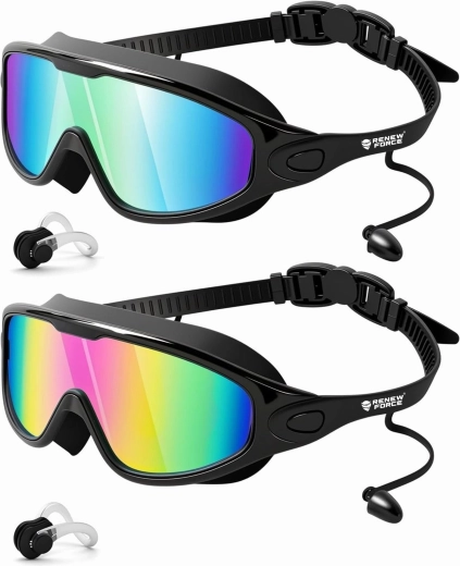 Set de 2 gafas de natación RENEW FORCE con filtro UV 400