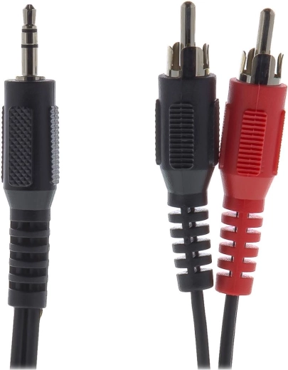Cable de audio estéreo Sencor, jack de 3,5 mm a 2× RCA, 5 m