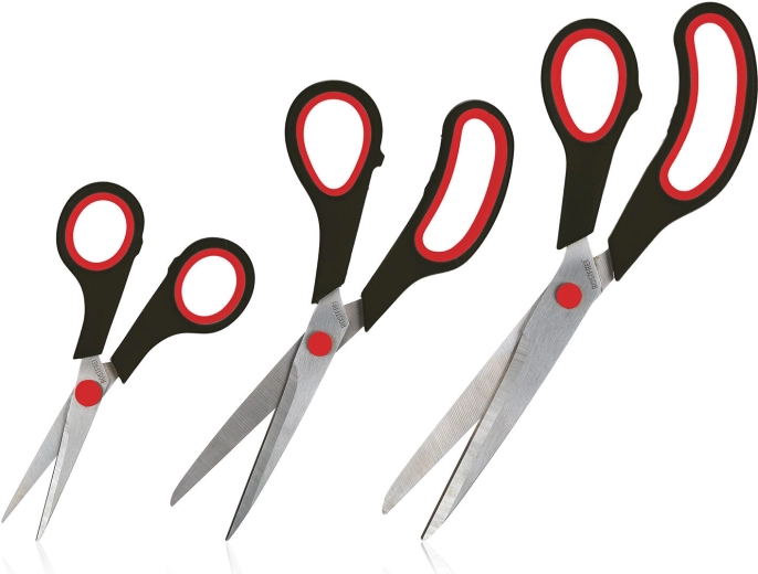 Juego de tijeras 3 uds – 14, 21 y 24 cm, mix de colores