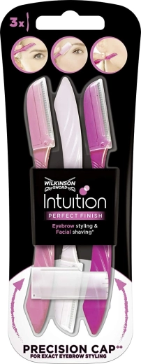 Wilkinson Intuition Perfect Finish perfilador/rasuradora para cejas 3 uds