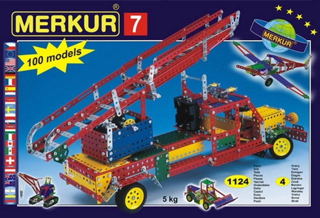 Kit de construcción MERKUR 7 – 100 modelos, 1124 piezas