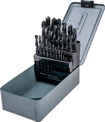 Juego de brocas para metal HSS 1,0–13,0 mm, 25 piezas